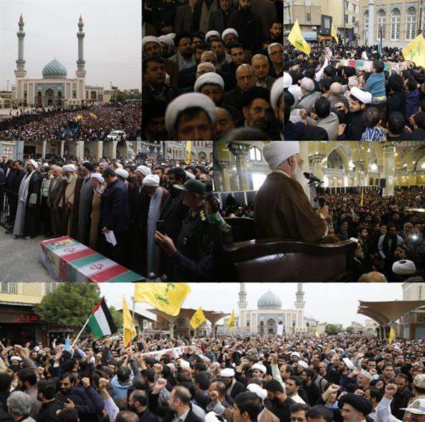 حضور کارکنان اداره کل ارتباطات و فناوری اطلاعات استان قم در مراسم تشییع پیکر شهید مدافع حرم