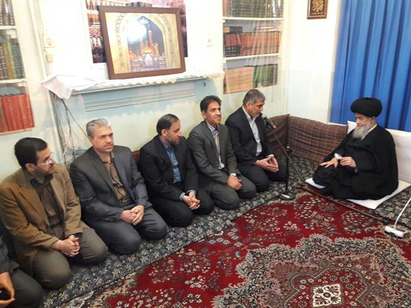 دیدار مدیر کل ICT قم با حضرت آیت الله العظمی علوی گرگانی دام ظله