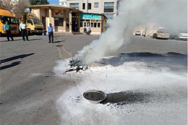 رزمایش اطفای حریق اداره کل پست استان برگزار شد